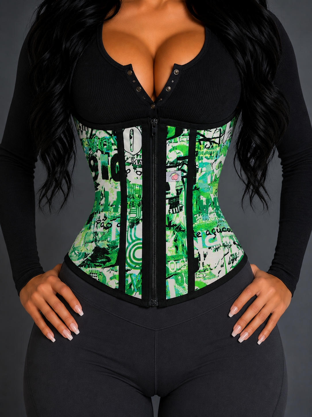GREEN BLACK  WAIST TRAINER  (limited edition)